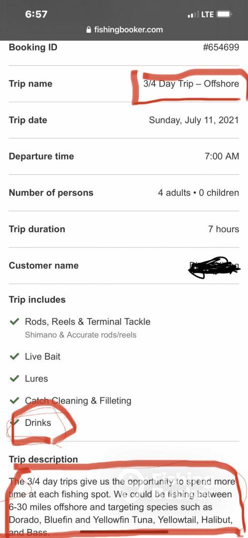 3/4 Day Trip - Offshore (False! Should be titled “On Shoreline”)